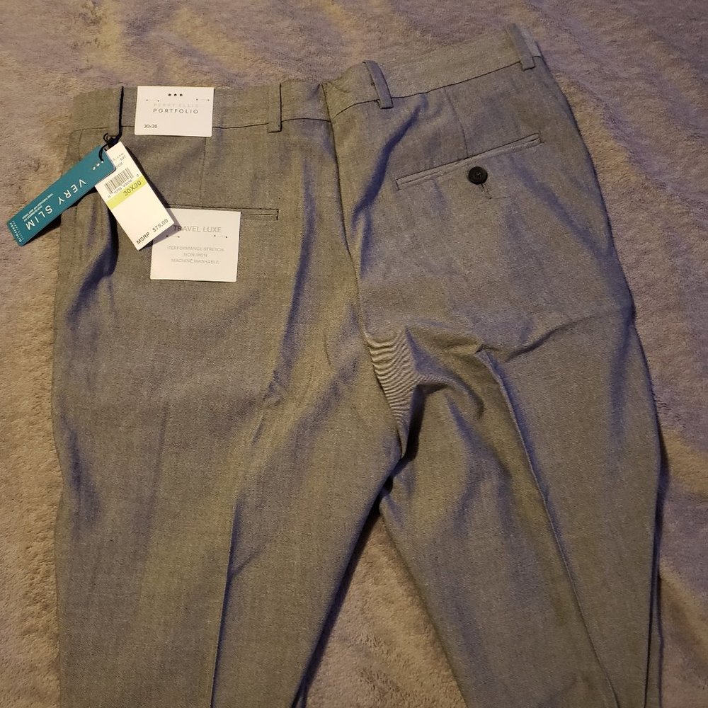 30x30 Perry Ellis Very Slim Travel Luxe Dress Pants